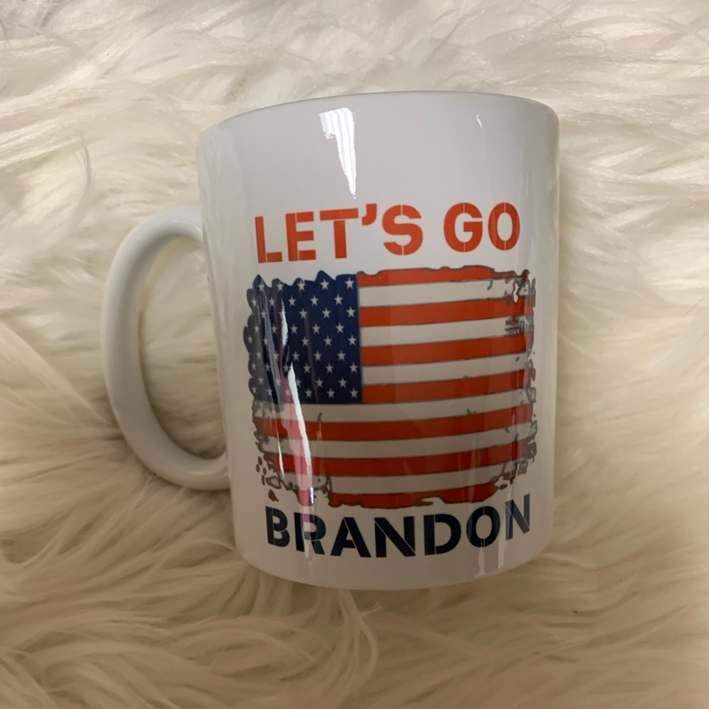 Brand new American flag let’s go Brandon mug